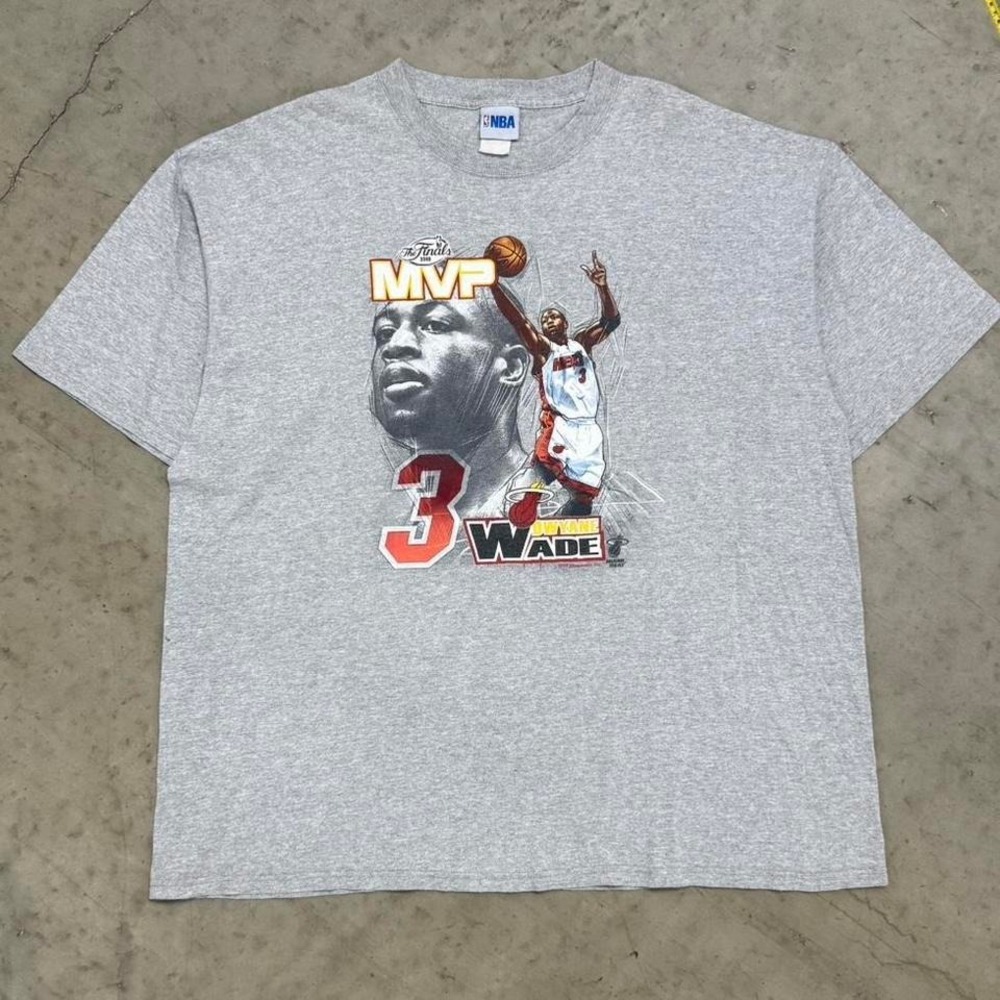 Miami Heat Dwayne Wade Vintage 90s NBA Player T Shirt Sz XXL